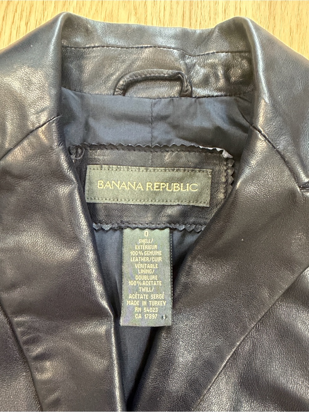 Y2K Vintage Banana Republic Leather Blazer 0 - Picture 5 of 9